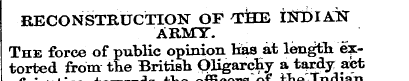 RECONSTRUCTION OF THE INtHAl* ARMY. The ...