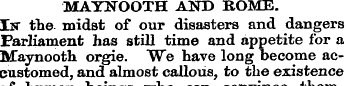 MAYNOOTH AND ROME. In" the midst of our ...