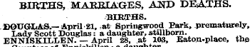 BIRTHS, MARRIAGES, AND DEATHS. BIRTHS. D...