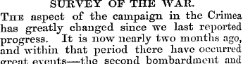 SURVEY OF THE WAR. The aspect of the cam...