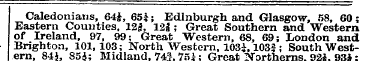 Caledonians, 64i, 65*; Edinburgh and Gla...