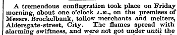 A tremendous conflagration took place on...