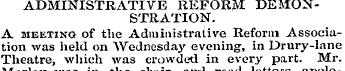 ADMINISTRATIVE REFORM DEMONSTRATION. A m...