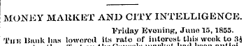 MONEY MARKET AND CITY INTELLIGENCE. Frid...