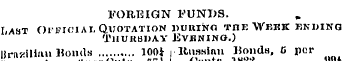 FOREIGN FUNDS. Last Official Quotation d...