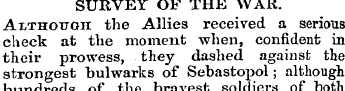 SURVEY OF THE WAR. Although the Allies r...