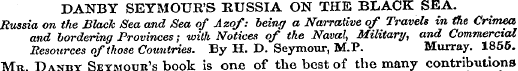 DANBY SEYMOUR'S RUSSIA ON THE BLACK SEA....