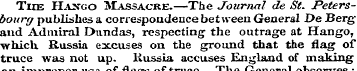 Tiie Haxco Massacre.—The Journal de St. ...