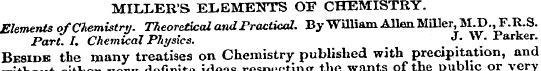 MILLER'S ELEMETSTS OF CHEMISTRY. Element...