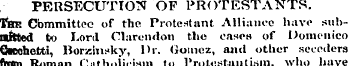 PERSECUTION OF PROTESTANTS. Ifem Committ...