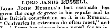 LORD JANUS RUSSELL. Lobd John Russell's ...
