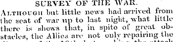 SURVEY OF THE AVAR. Although hut little ...