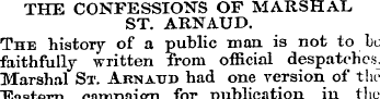 THE CONFESSIONS OF MARSHAL ST. ARNAUD. T...