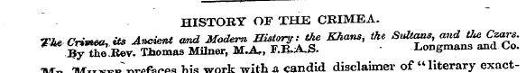 HISTORY OF THE CRIMEA. The Crimea, Us An...