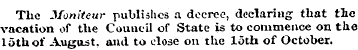 The Moniteur publishes a decree, declari...