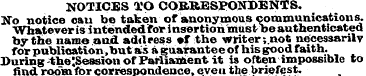 NOTICES TO CORRESPONDENTS. Kb notice cau...