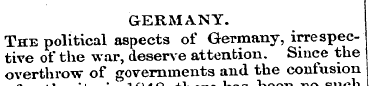 GERMANY. The political aspects of German...
