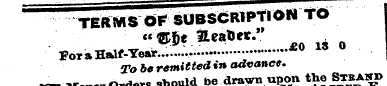 TEftWiS OP SUBSCRIPTION tO «*&******• " ...