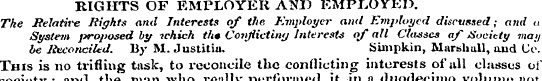 RIGHTS OF EMPLOYER AND EMPLOYED. Tke Rel...