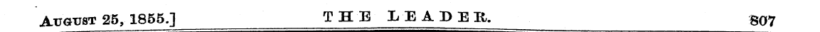 August 25, 1855.] THE LEADE It. g O7