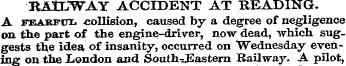 RAILWAY ACCIDENT AT READING. A eeabpci. ...