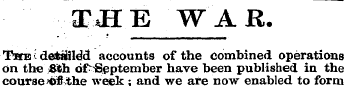 TJBEE WAR. The detailed accounts of the ...