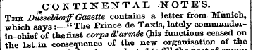 CONTINENTAL NOTES. The Dusseldorff Gazet...