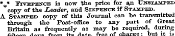 *j t* FrvEPENCE is now the price for a. ...