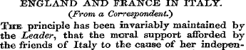 ENGLAND AND FRANCE IN ITALY. (From a Cor...