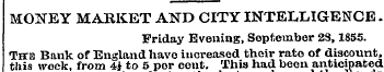 MONEY MARKET AND CITY INTELLIGENCE. Frid...