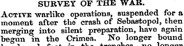 SURVEY OF THE WAR. Active warlike operat...