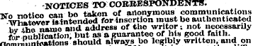 NOTICES • T(y CORRESPONDENTS. ¦kt« n/vfs...