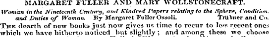 MARGARET FUXXER AND MARY VVOLLSTONECRAFT...