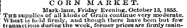 CORN MARKET. I Mark-laue, Friday Evening...