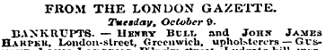 FROM THE LONDON GAZETTE. Tuesday. Octobe...