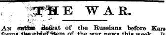 / ' . „ ip^ E WAR. An entiKB ilefjeat of...
