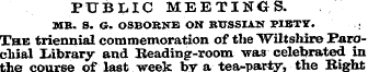 PUBLIC MEETINGS. MB. 8. G. OSBORNE ON BT...