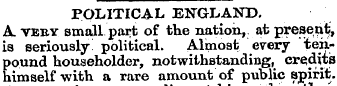 POLITICAL ENGLAND. A. veby small part of...
