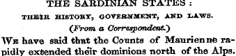 THE SARDINIAN STATES : THBiB HISTORY, GO...