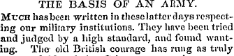 THE BASIS OF AN" ARMY. Much has been wri...