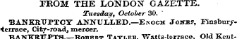 TKOM THE LONDON GAZETTE. Tuesday, Octobe...