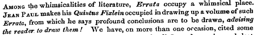 Among the whimsicalities of literature, ...
