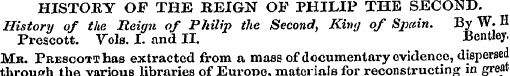 HISTOEY OF THE REIGN OF PHILIP THE SECON...