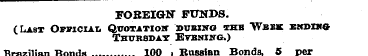 FOREIGN FUNDS. (Last Ofbtciai. QtroTATio...