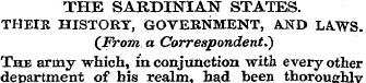 THE SARDINIAN STATES. THEIR HISTORY, GOV...