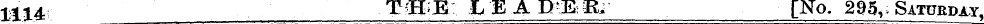 M14: TOE I/EADER; [No. 295, Saturday,