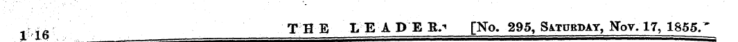 l6 THE LEADER.^ [No. 295, Saturday, Nov....