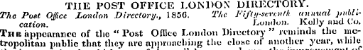THE POST OFFICE LONDON DIRECTORY. The Po...