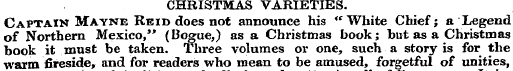 CHRISTMAS VARIETIES. Captain Mayne Reid ...