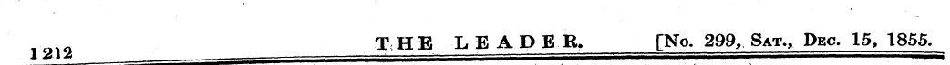 THE LEADER. [No. 299, Sat., Dec. 15, 185...